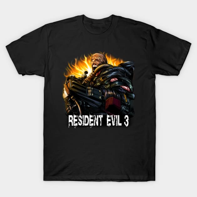 Resident evil 3 remake nemesis T-Shirt by AndreyG